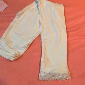 Girls white leggings