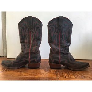 Horse Power cowboy boots with vibrant stitching