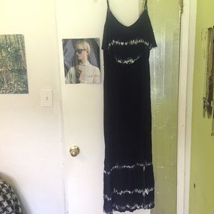 Navy tie dye maxi dress