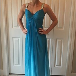 blue prom dress
