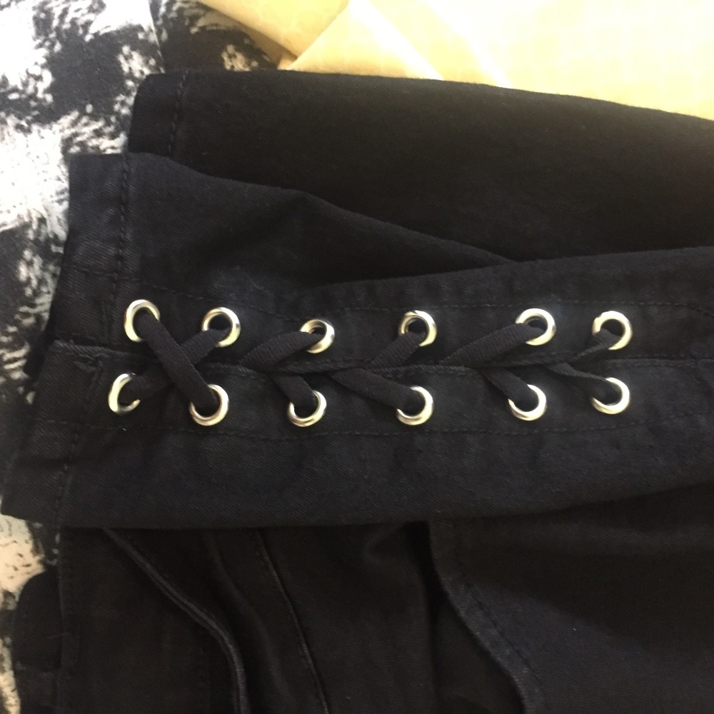Forever 21+ Black jeans w/ Laced detail