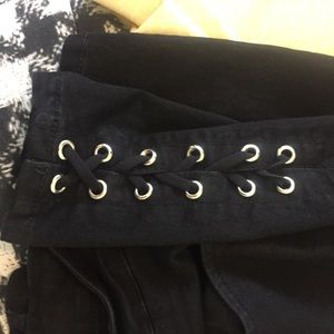 Forever 21+ Black jeans w/ Laced detail
