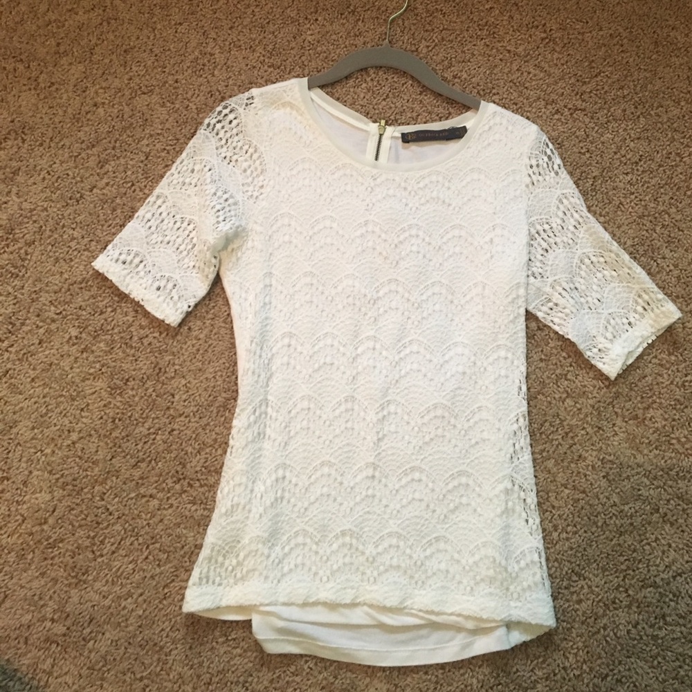 A little off white lace top
