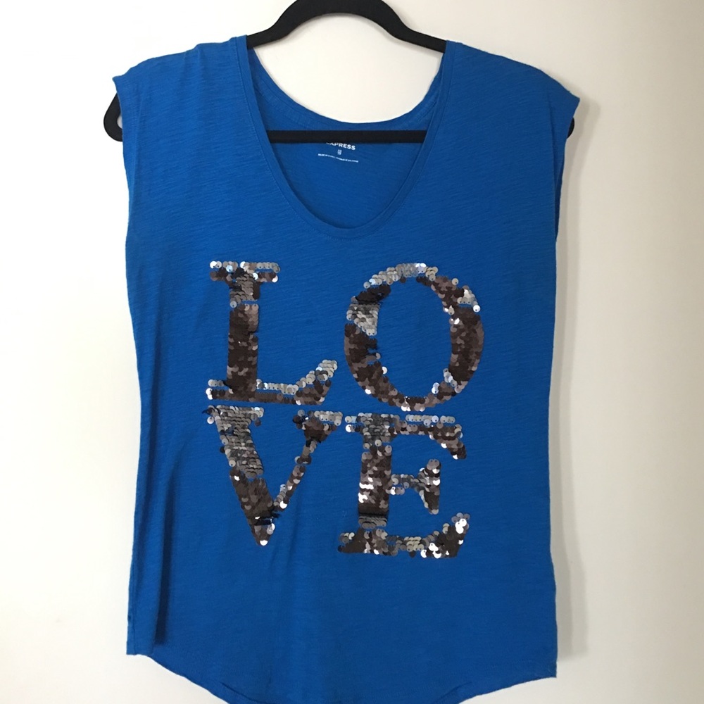 Royal blue Love tee from Express