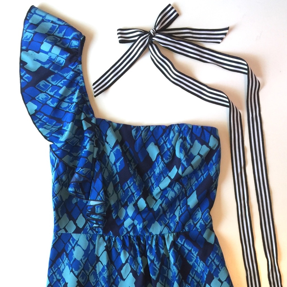 Gianni Bini,one shoulder dress,faux wrap front,NWT