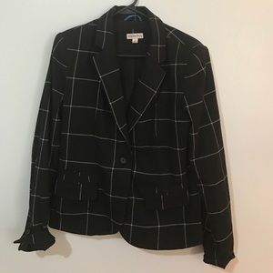 Black and white blazer