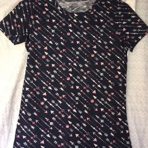 Navy Blue Arrow Print Tshirt