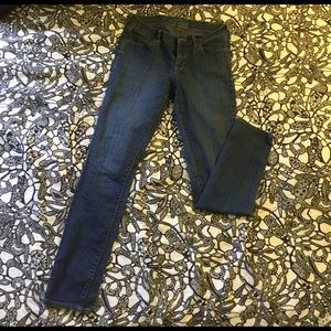 Dark wash skinny jeans