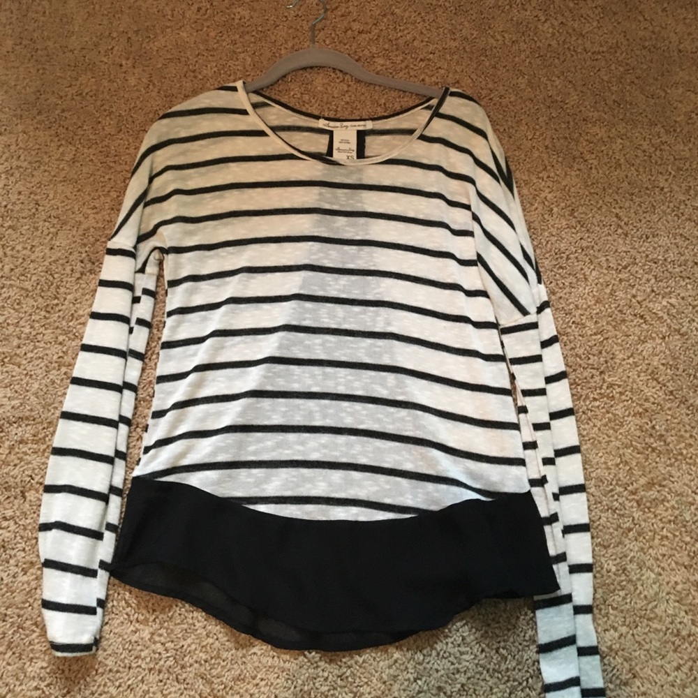 Striped black and white sweater