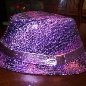 Childrens Place Purple Sequin hat for girls