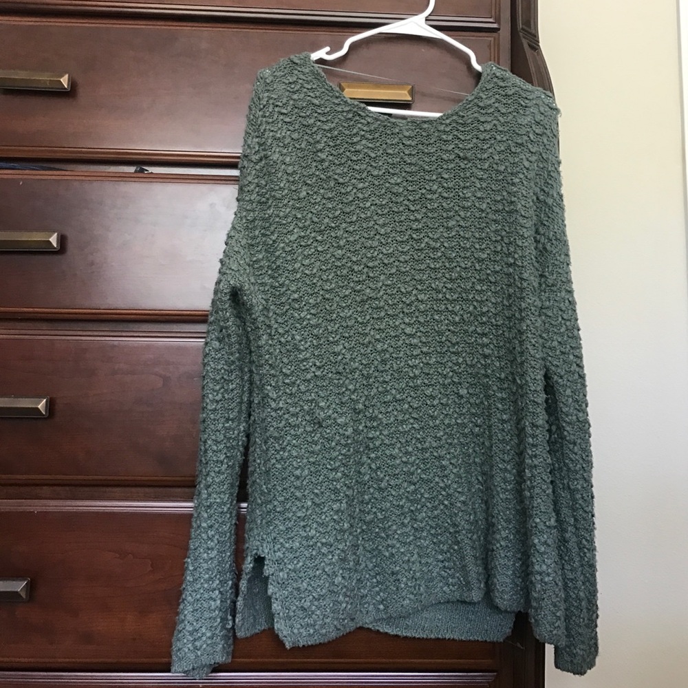 Pacsun "Me To We" forest green sweater