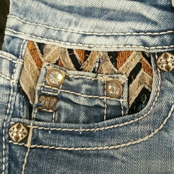 NWT  Miss Me Beaded Chevron Skinny Jeans - Picture 7 of 8