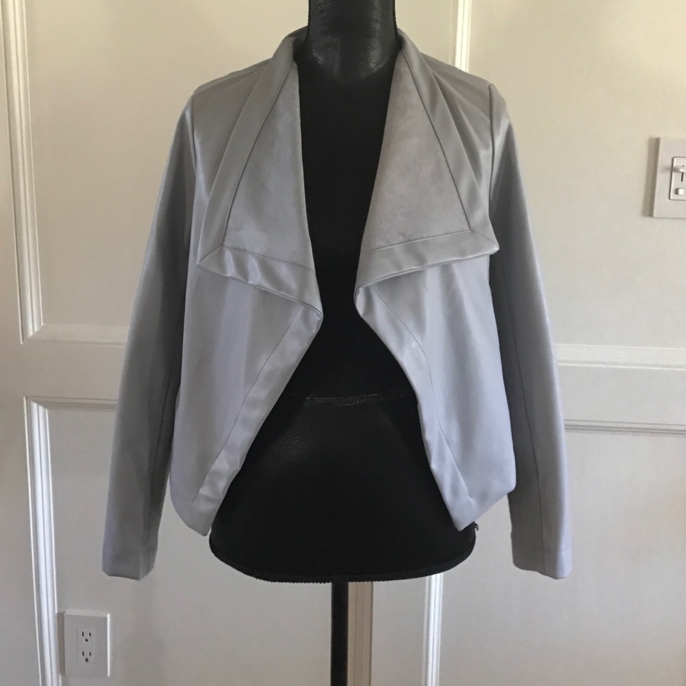 BB Dakota grey faux leather jacket