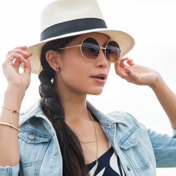 Accessories - TWO TONE ROUND CIRCLE SUNGLASSES sold