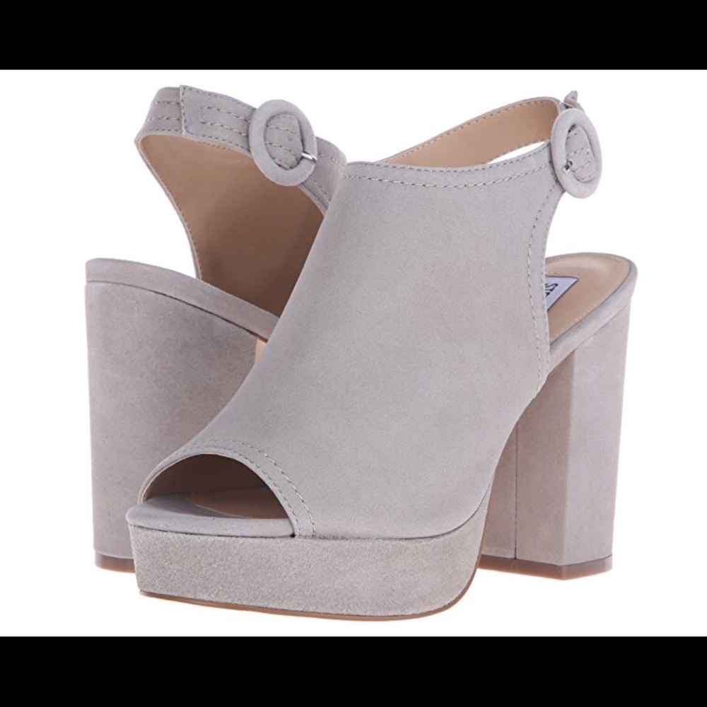 SOLD Steve Madden grey suede heels