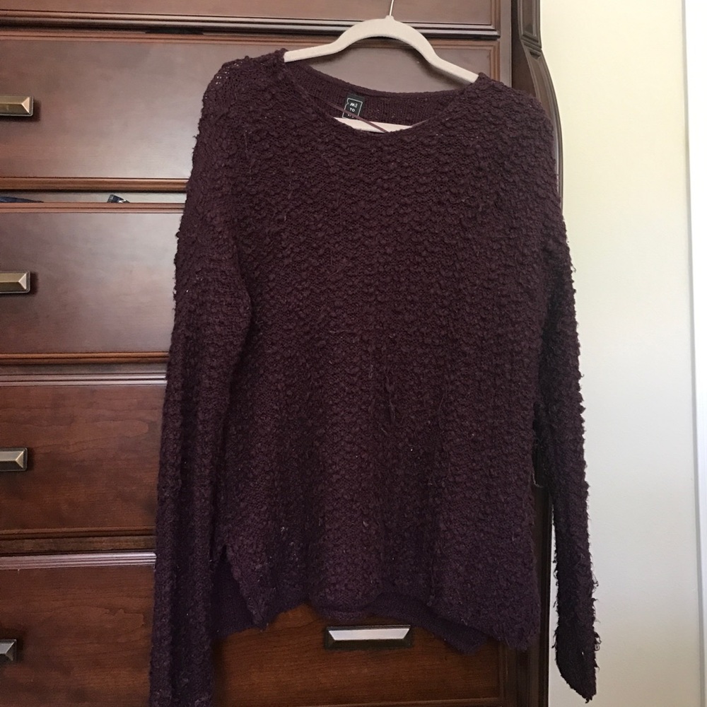 Pacsun "Me To We" maroon sweater