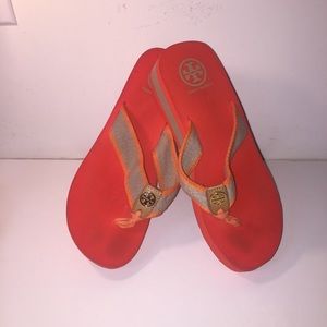 Tori Burch Wedge flip flop
