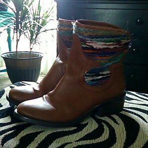 Tan booties