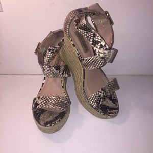 Steve Madden snake print wedge sandal