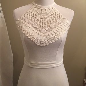 Forever 21 High Neck Crop Top