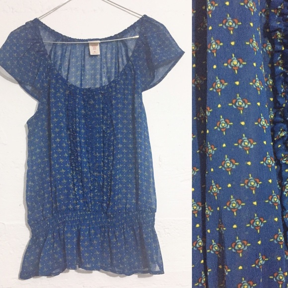 Mossimo Supply Co. Tops - Sheer Boho Blouse