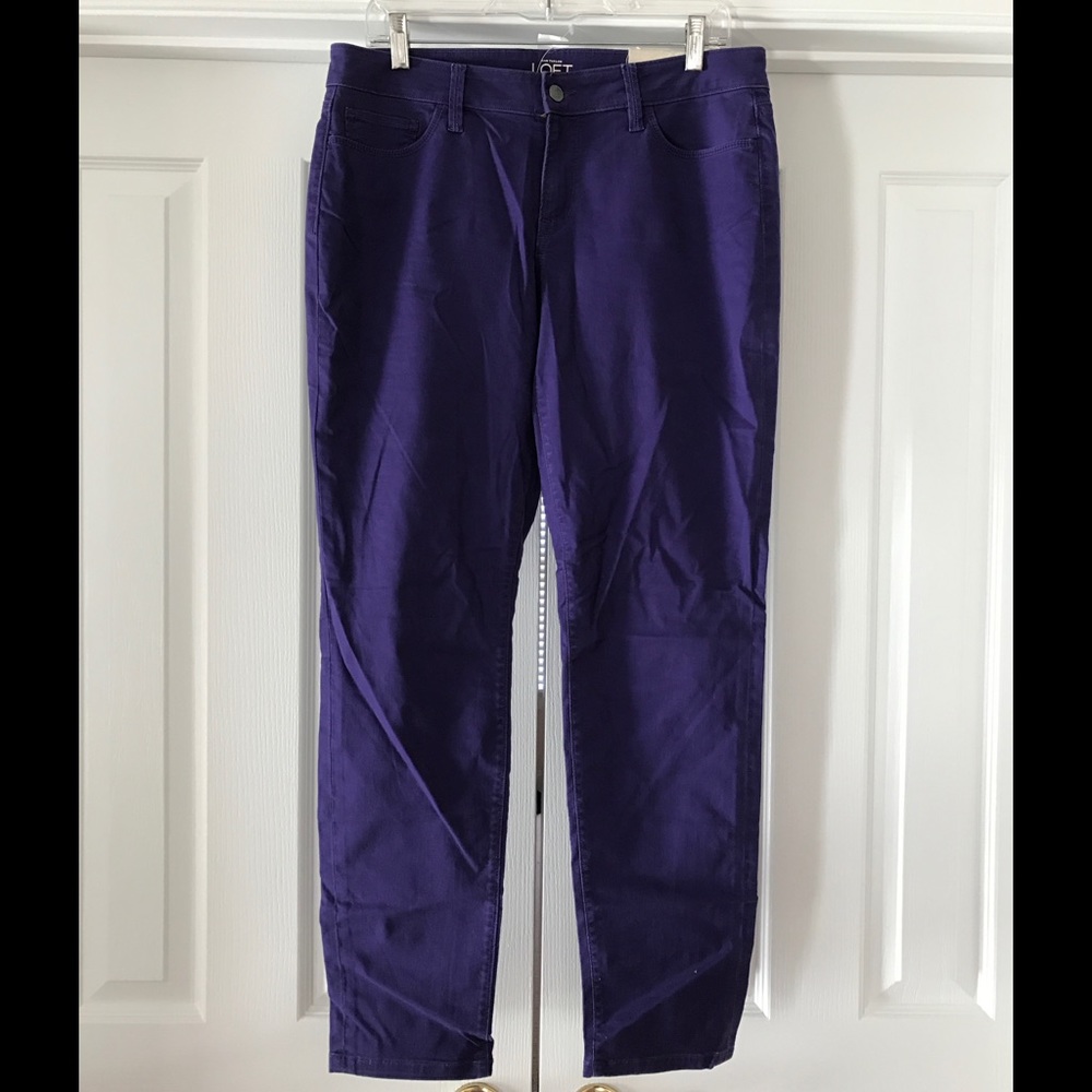 Purple Curvy Skinny Loft Pants