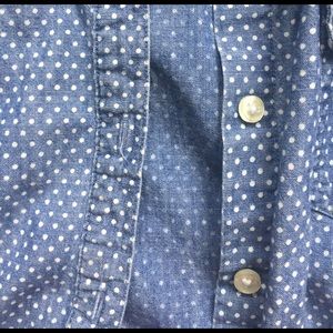 Old Navy Tops - Old Navy polka dot chambray button up size M Old Navy Tops - Old Navy polka dot chambray button up size M