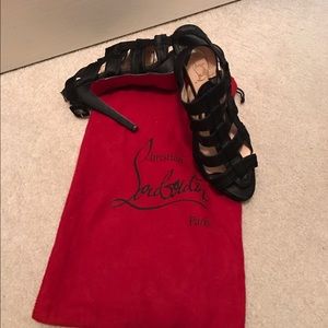 Christian Louboutin Black Cloth Sandal
