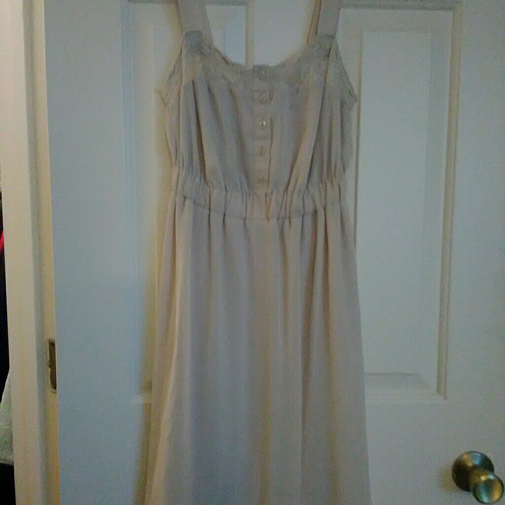 Tan dress w/ buttons