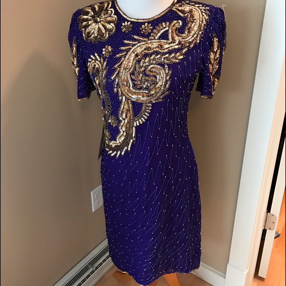 Vintage Beaded Cocktail Dress - NWT