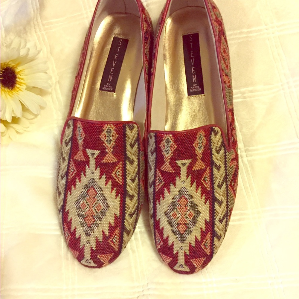 Steven by Steve Madden Tapestry Smoking Loafers