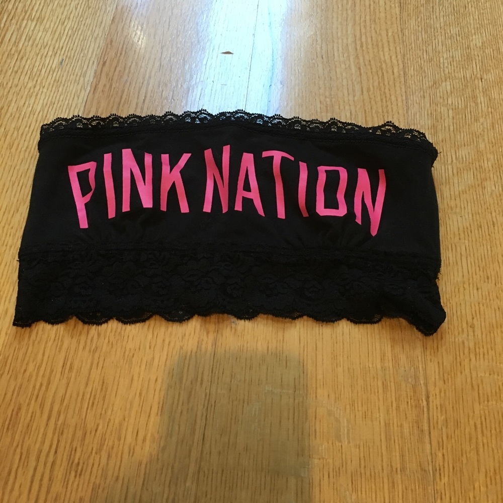 Pink Victoria Secret strapless bralette bandeau
