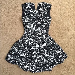 Palm Print Mini Dress