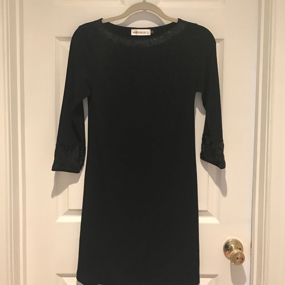 VeronicaM black 3/4 sleeve dress
