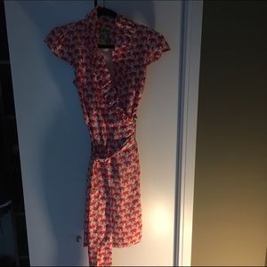 Elizabeth McKay Scotland silk wrap dress