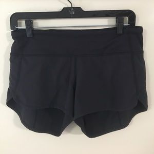 Black Lululemon 4 Way Stretch Speed Shorts