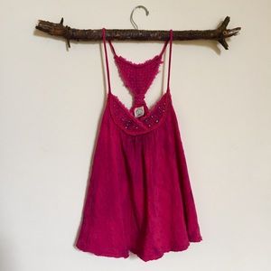 Free People Bohemian Open Back Tank