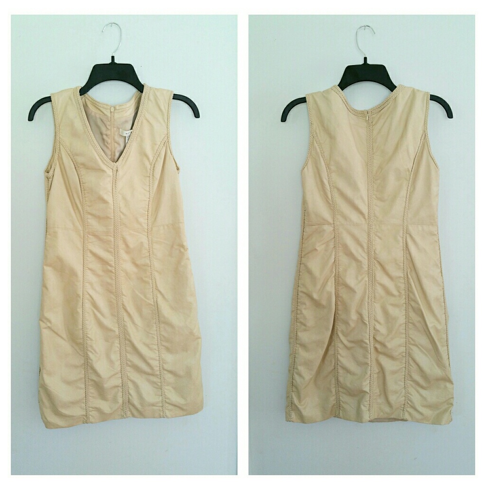 Max studio beige leather dress