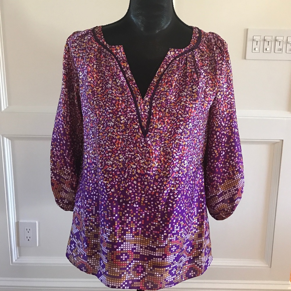 Multicolored and multiprint blouse