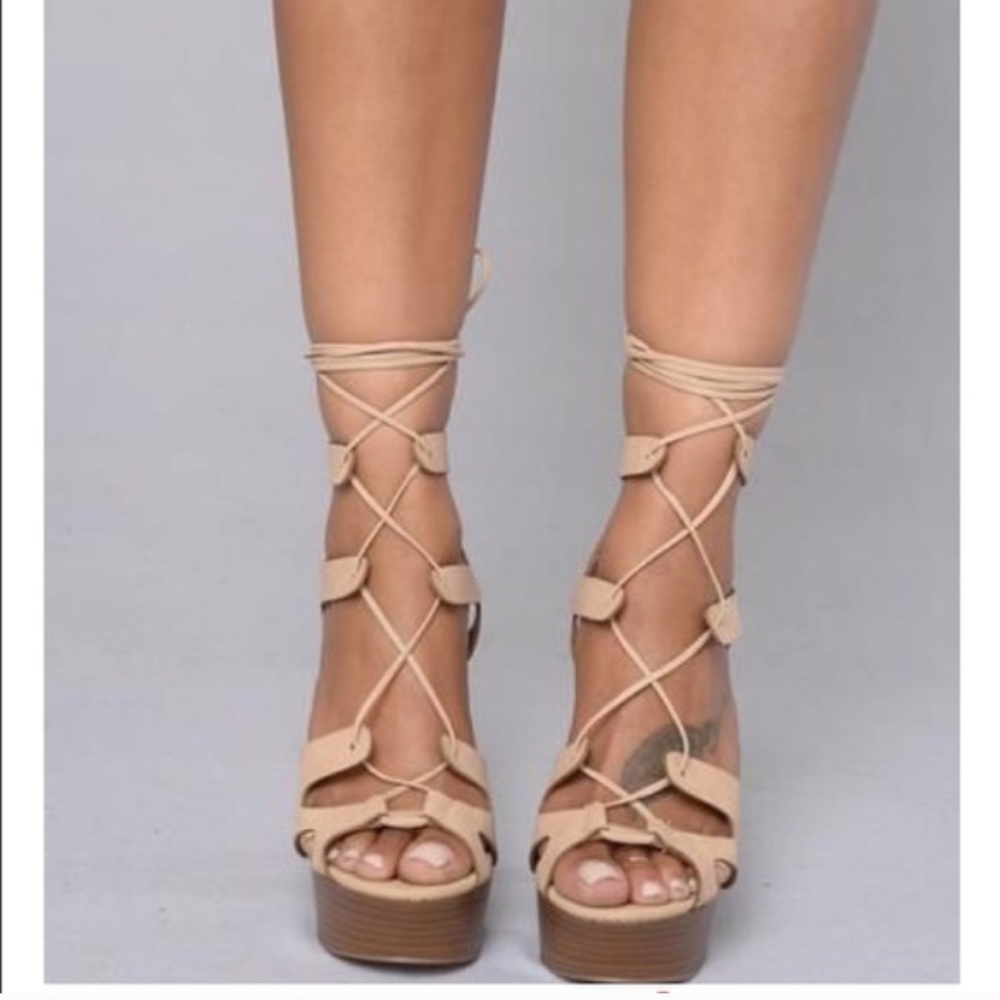 Lace up espadrilles heels
