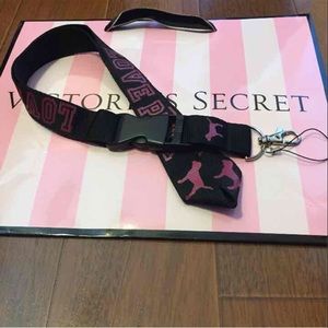 VS PINK Lanyard ID Badge Holder