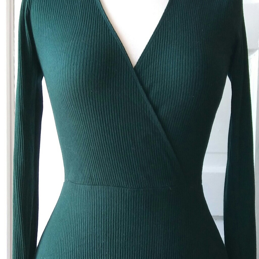 Cross over t shirt dress fit and flare casual day