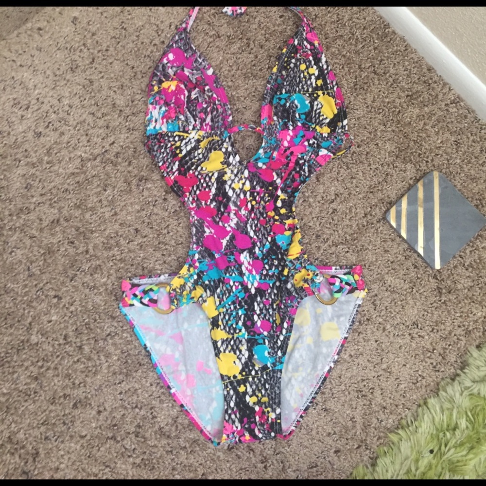 Snake print swimsuit