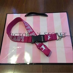 VS PINK Lanyard ID Badge Holder