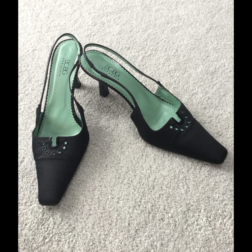 BCBG Max Azria black kitten heels