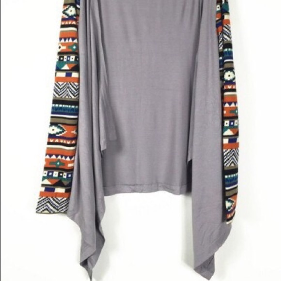 gray irregular cardigan - Picture 2 of 2