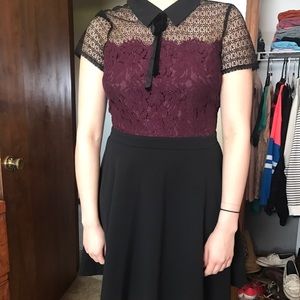 Black & Maroon Dress