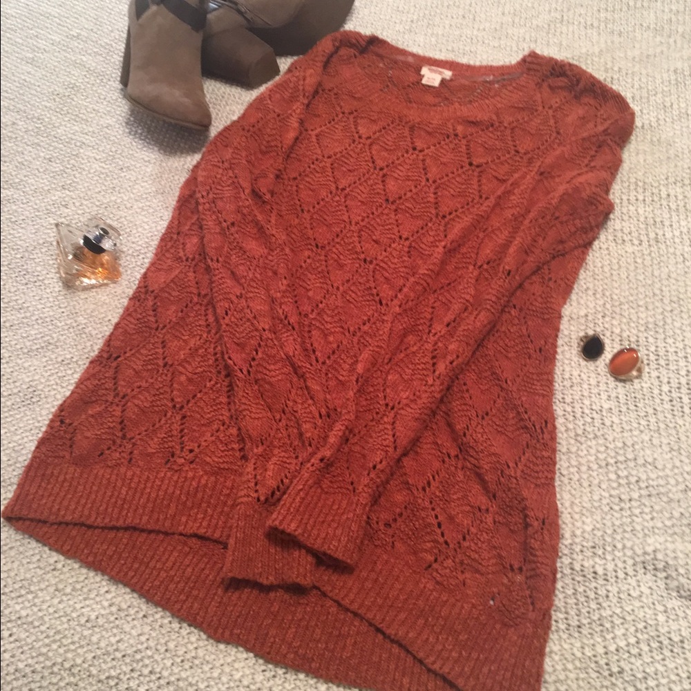 Burnt orange long sleeve sweater