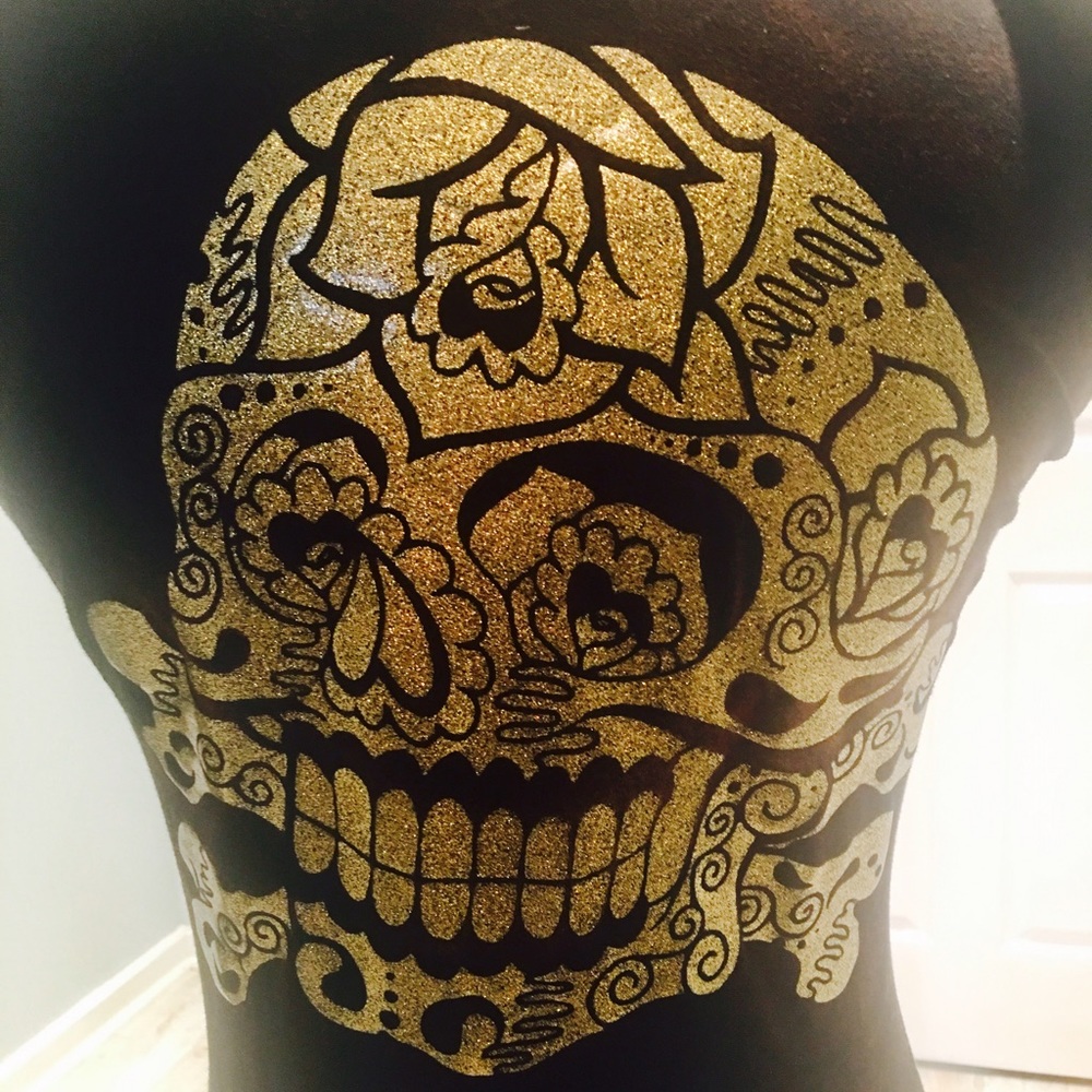 Grail Skull Embellished Long Sleeve T Shirt Small