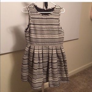 TopShop black And White skater dress